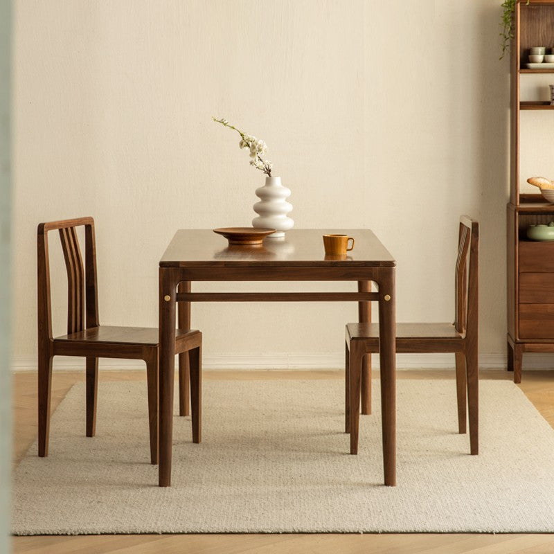 Black walnut solid wood dining table