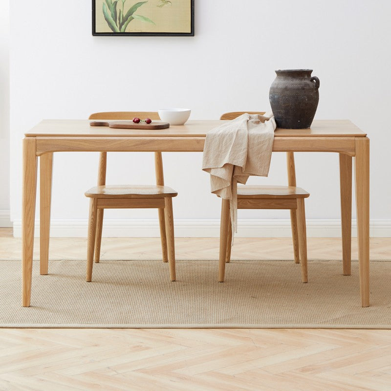 Ash Solid Wood Rectangular Modern Dining Table