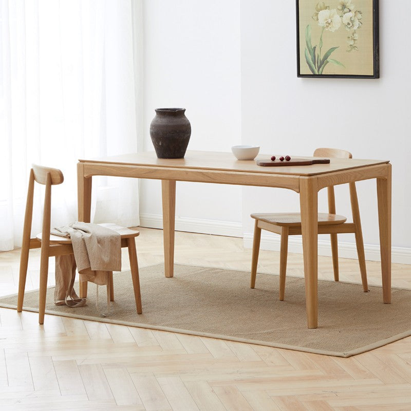 Ash Solid Wood Rectangular Modern Dining Table