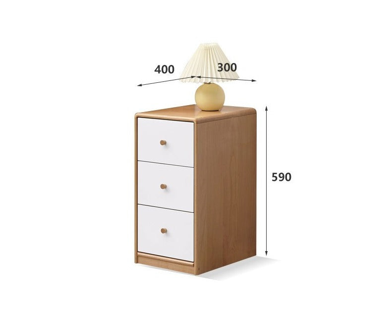 Beech solid wood chest of drawers"