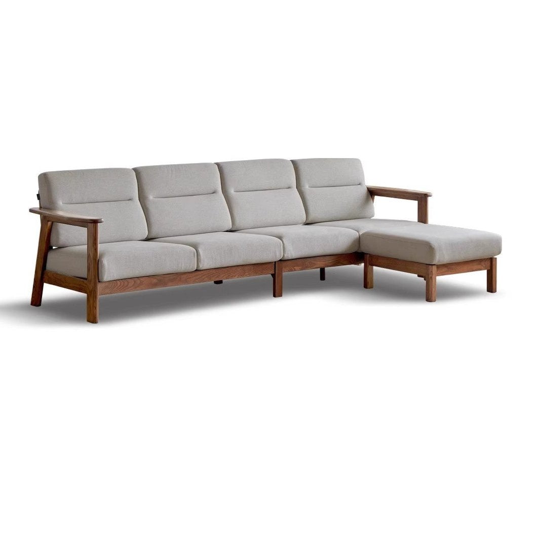 Ash Solid Wood Straight Sofa Modern