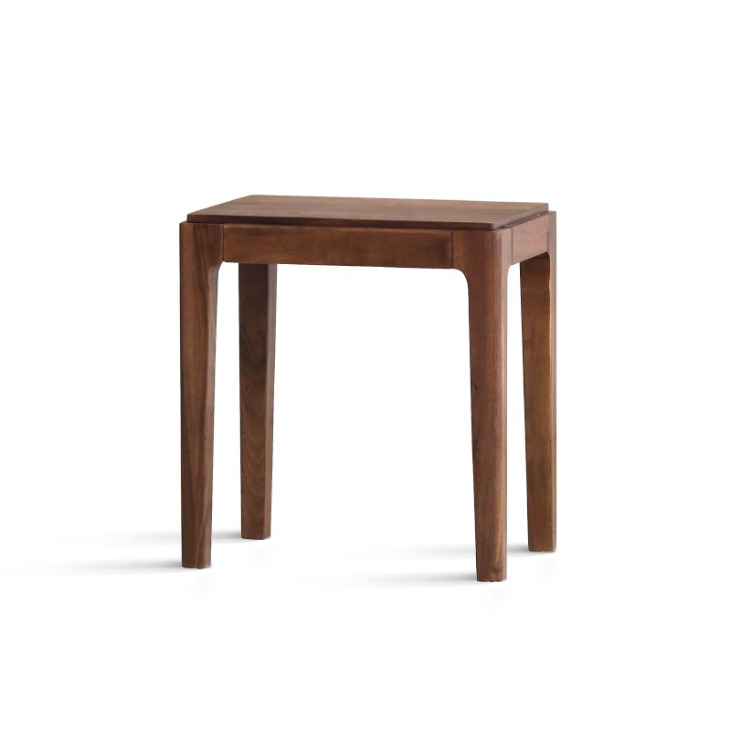 Black Walnut Solid Wood Square Nordic Makeup Stool