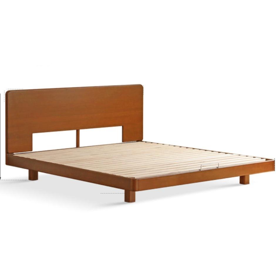 Poplar solid wood retro edge bed<