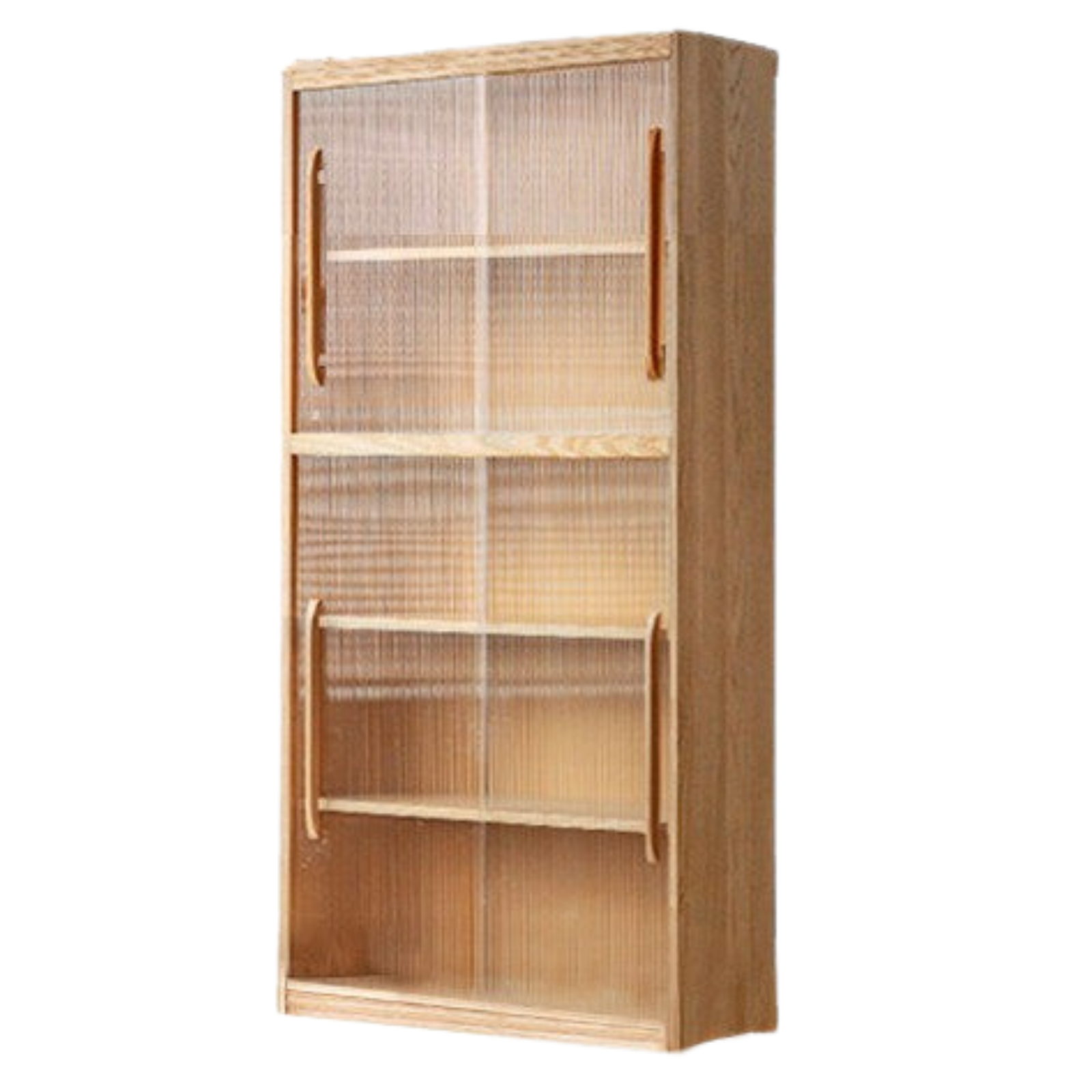 Ash, Oak Solid Wood Modern Combination Bookcase Integrated Card Seat