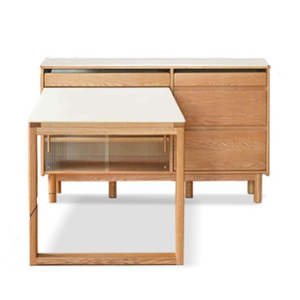 Oak solid wood rock plate dining sideboard