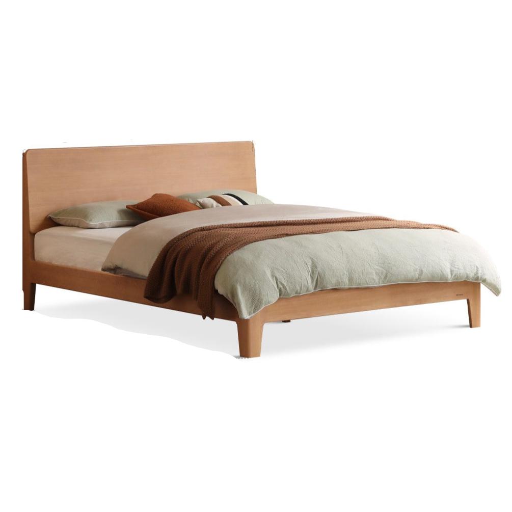 Poplar Solid Wood Modern Large headboard Bed