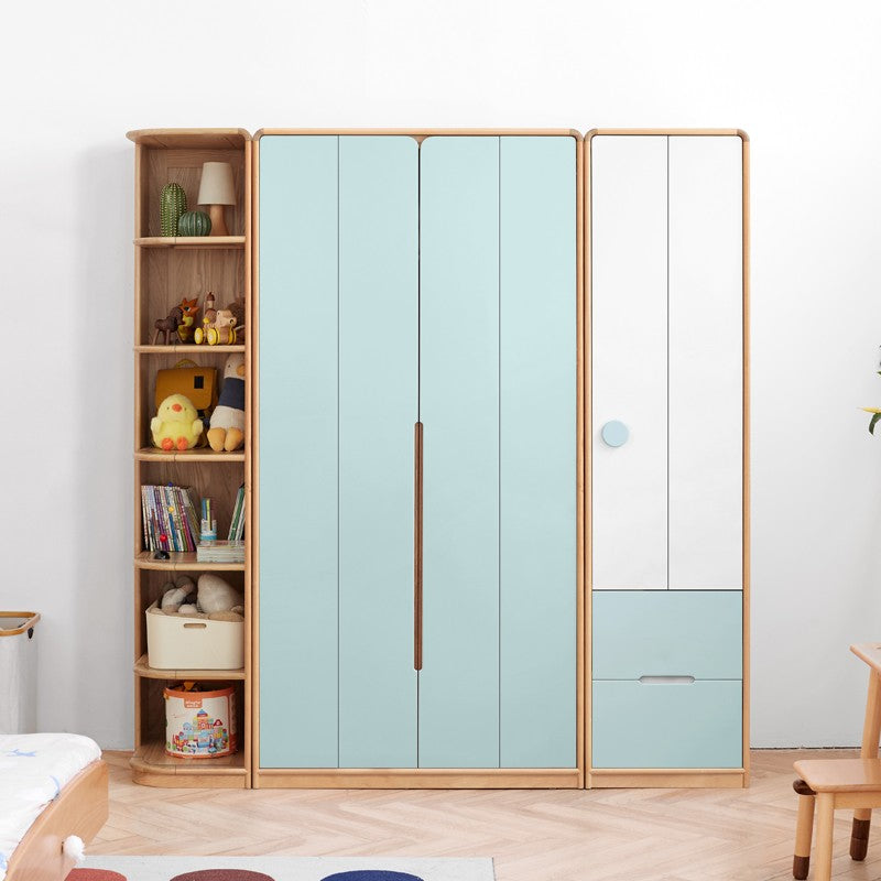 Beech Solid Wood Children's Wardrobe Cabinet