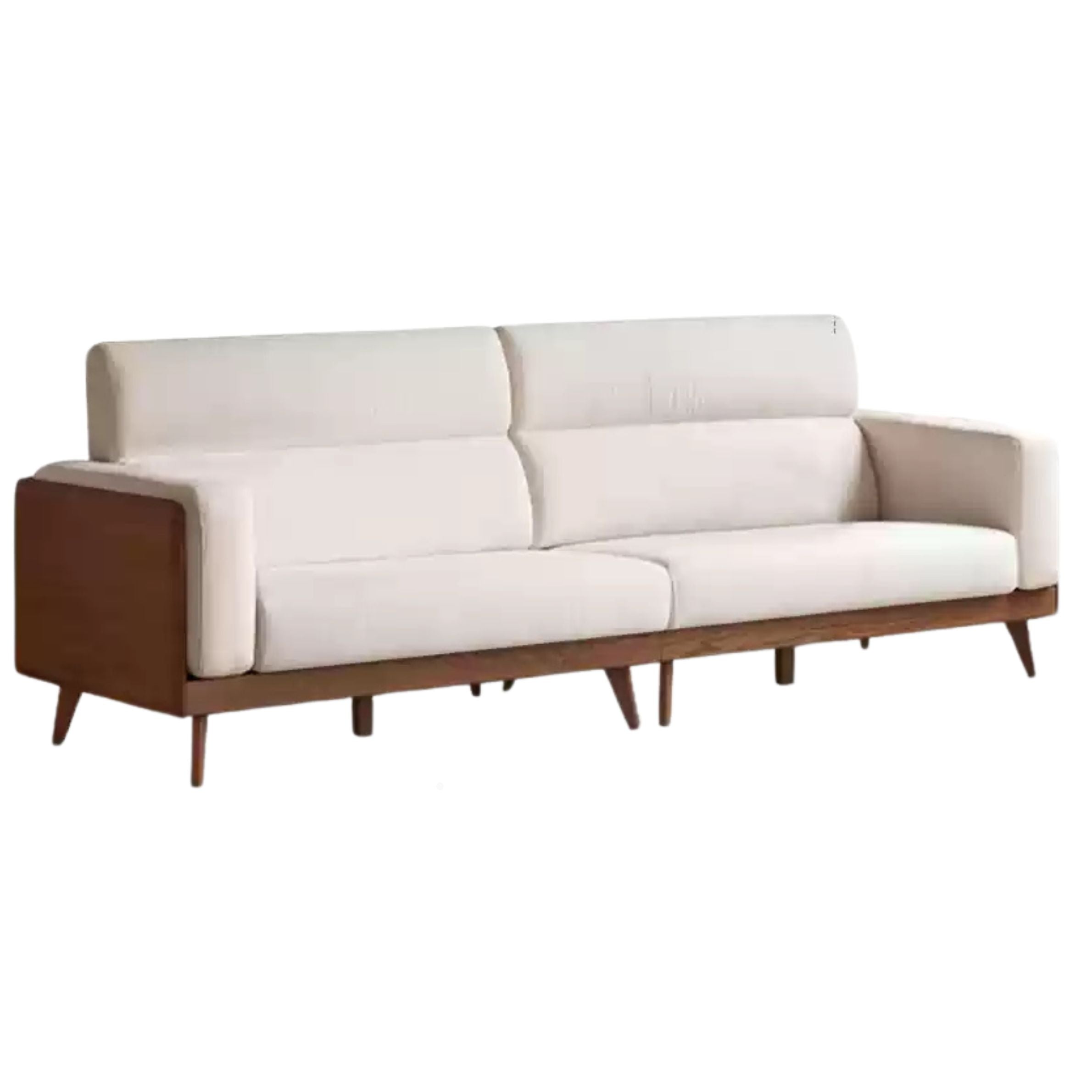 Black Walnut Solid Wood fabric sofa high back