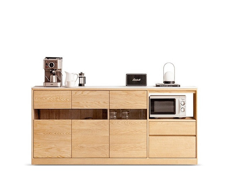 Ash, Oak solid wood sideboard modern Buffet cabinet+
