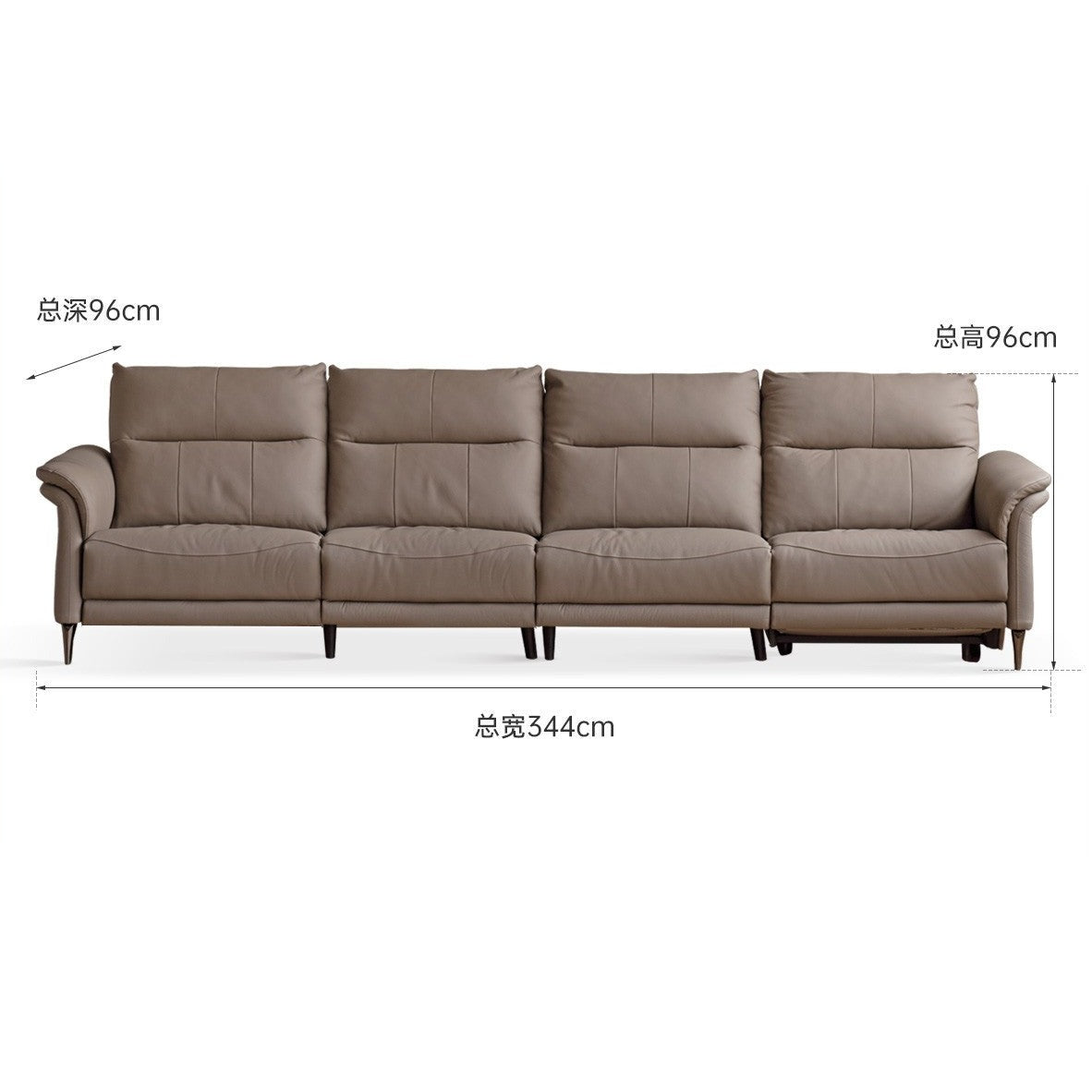 First Layer Leather Multifunctional Electric Telescopic Sofa