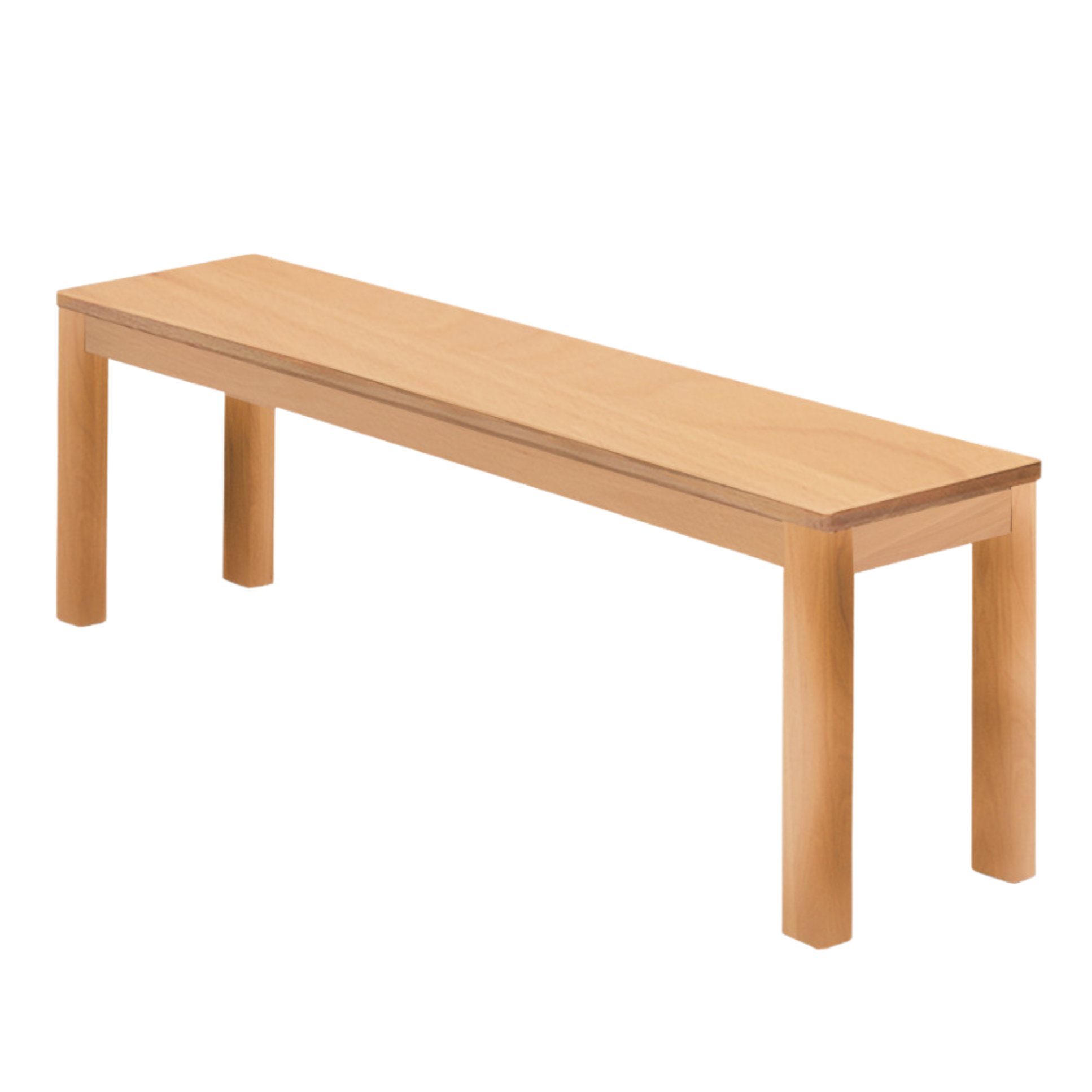Ash, Oak, Beech, Solid Rubberwood Wide Seat Bench