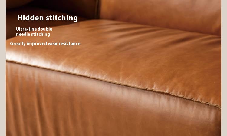 Full Leather Tofu Sofa first layer cowhide