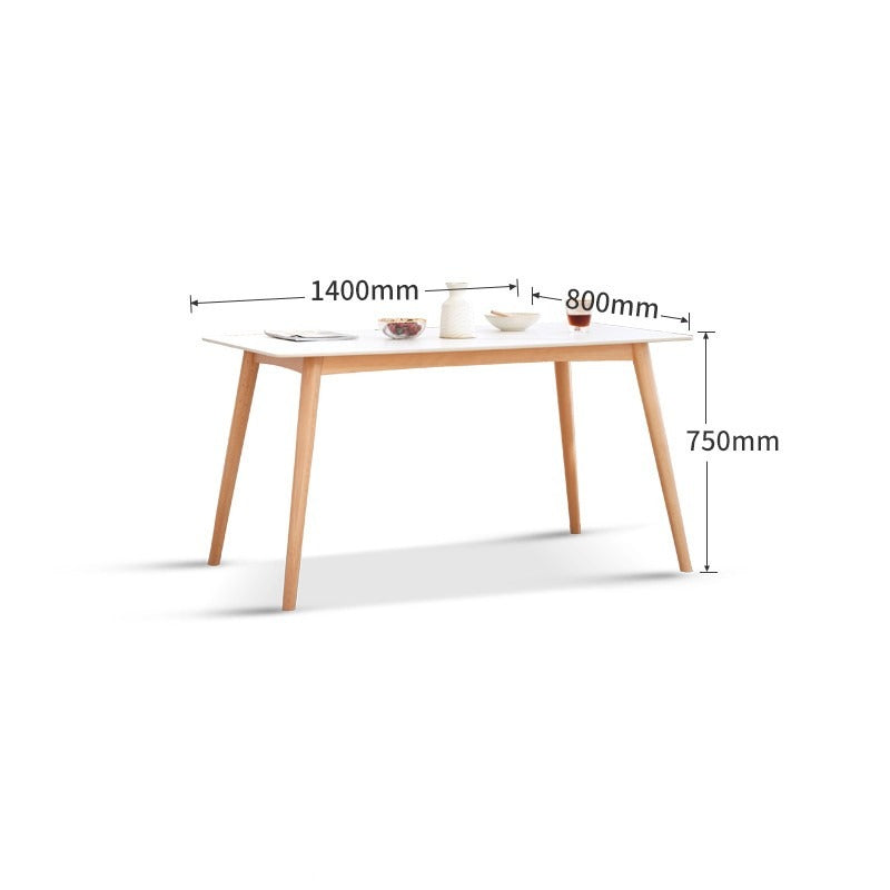 Beech solid wood Rock Plate Dining Table "