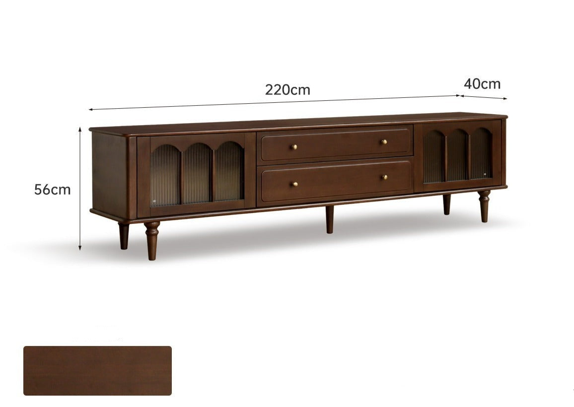 Poplar Solid Wood American style TV Cabinet)