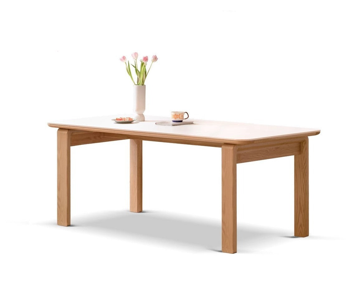 Slate dining table Oak solid wood"