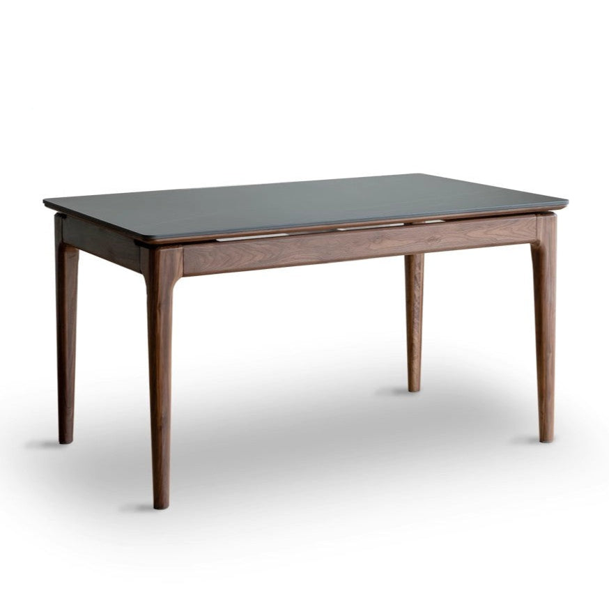 Black walnut solid wood rectangular long dining table