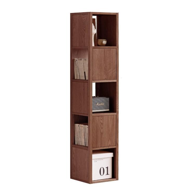 Oak Solid Wood Floor to Floor Nordic Corner Bookcase