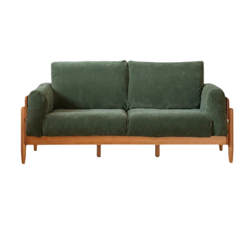 Cherry Solid Wood Modern Straight Sofa