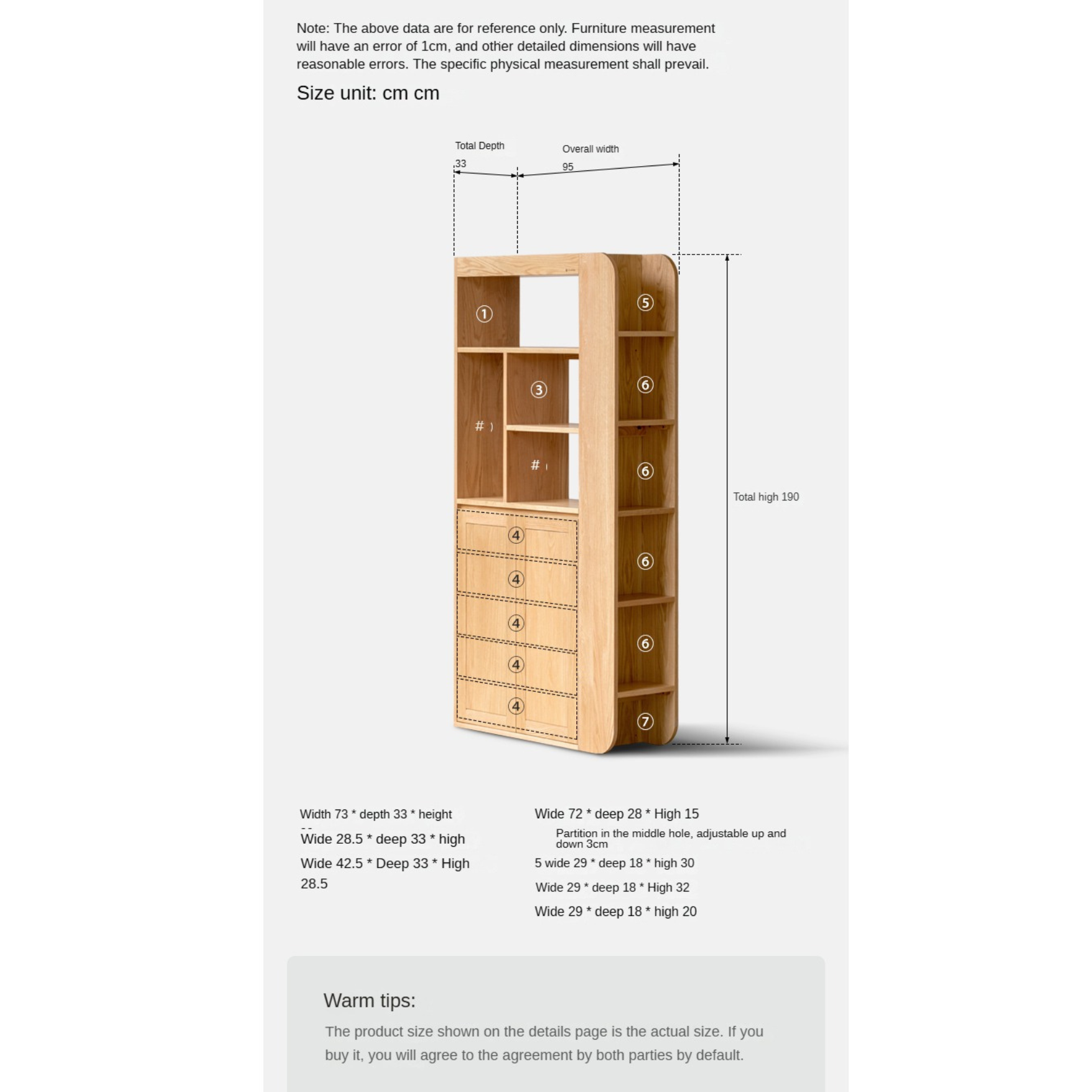 Oak Solid Wood Entrance Partition Cabinet