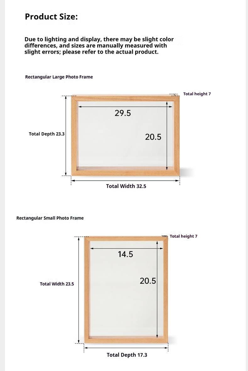 Beech, Sapele Solid Wood Nordic Hollow Photo Frame