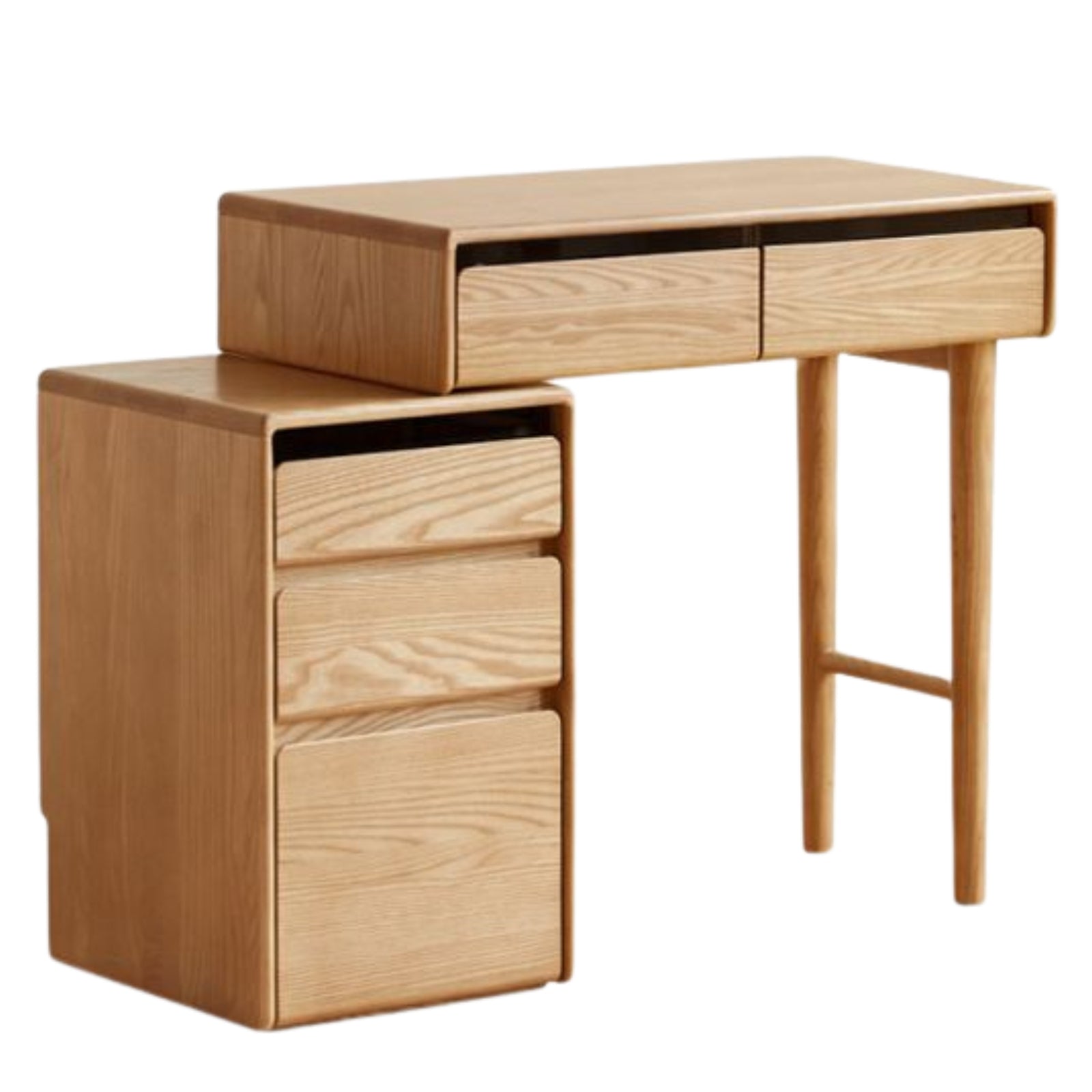 Ash Solid Wood Modern Retractable Dressing Table