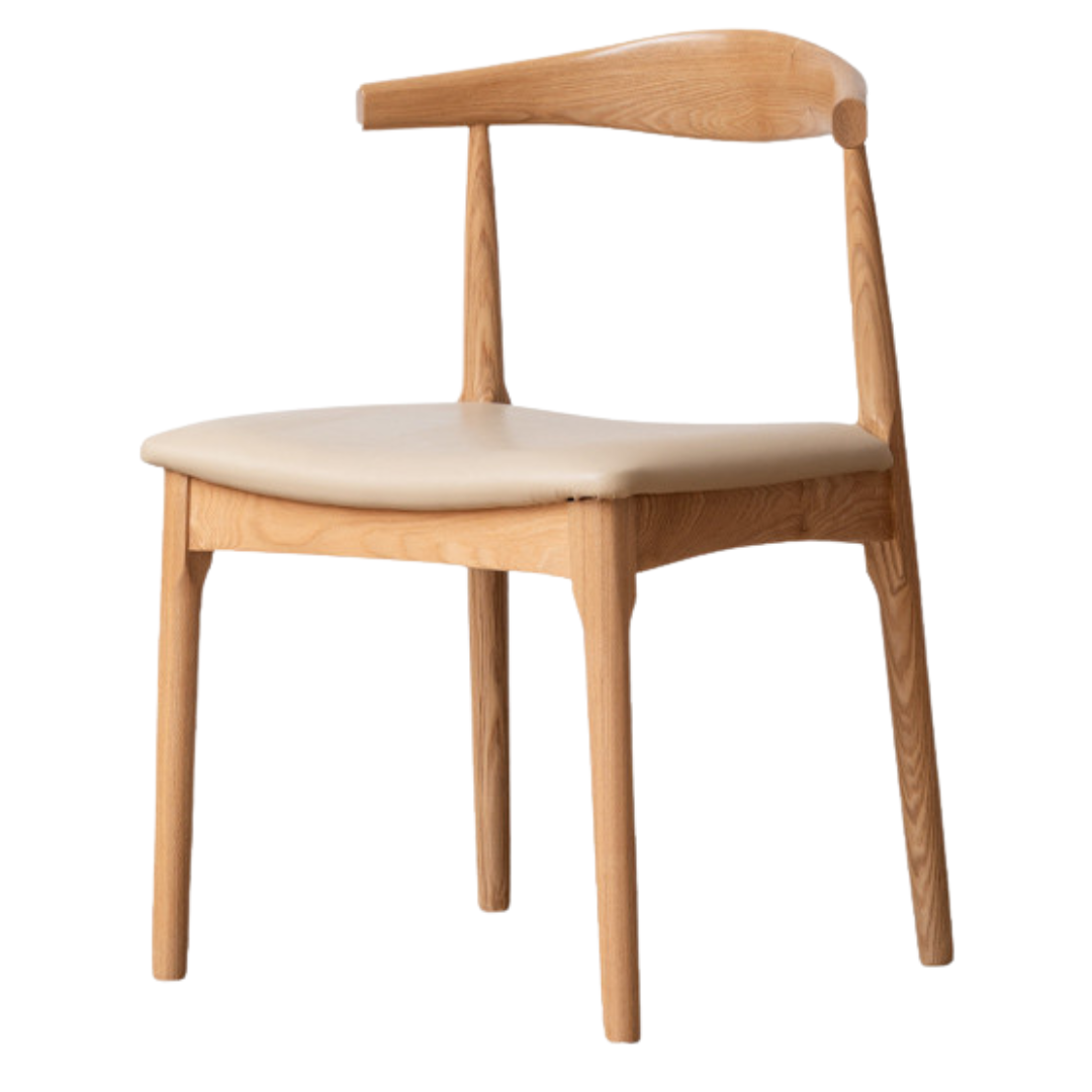 2-4 pcs set Ash, Oak Solid Wood -Horn Chair