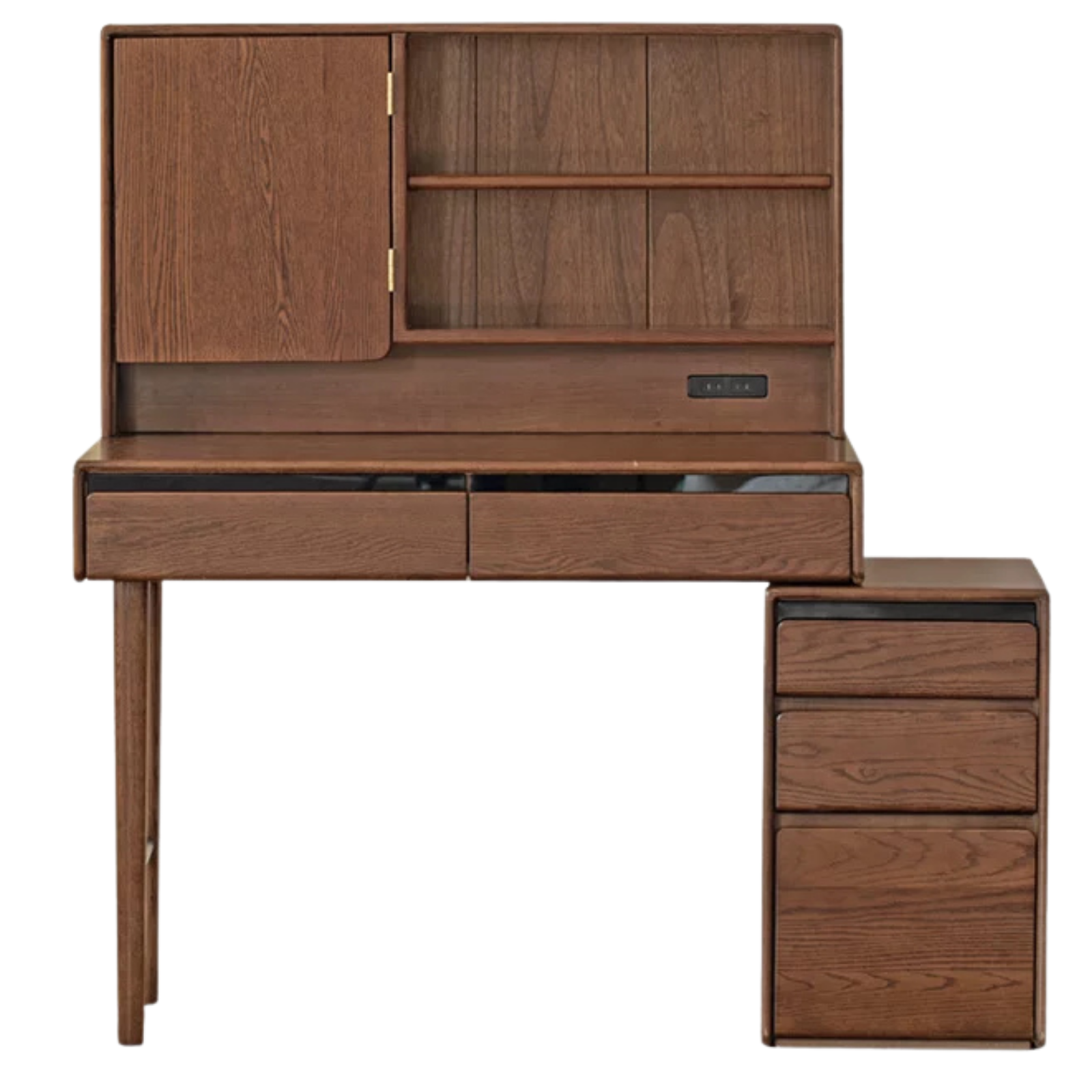 Oak Solid Wood Retractable Modern Vanity Table.