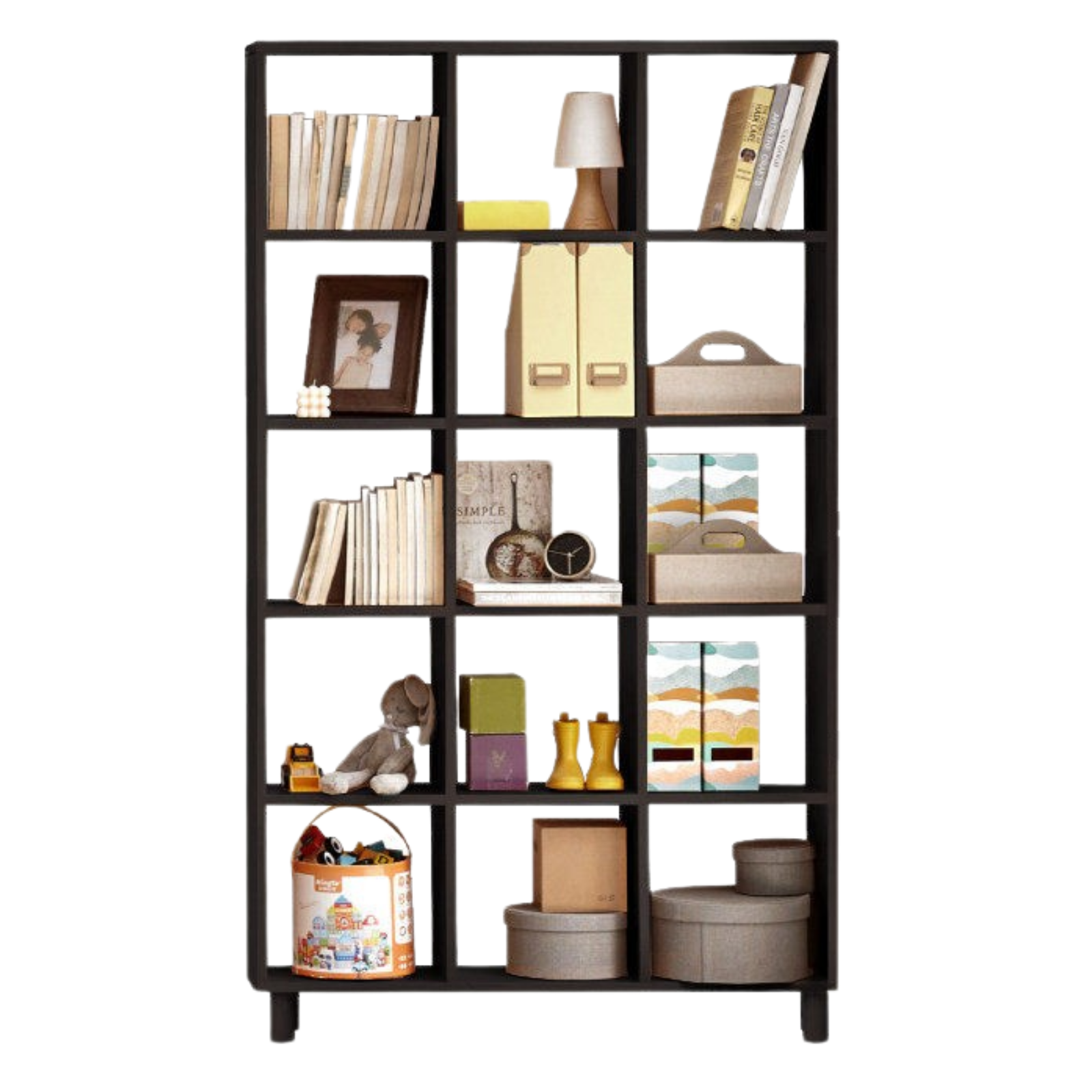 Beech, Oak Solid Wood Bookshelf Bookcase Free Combination