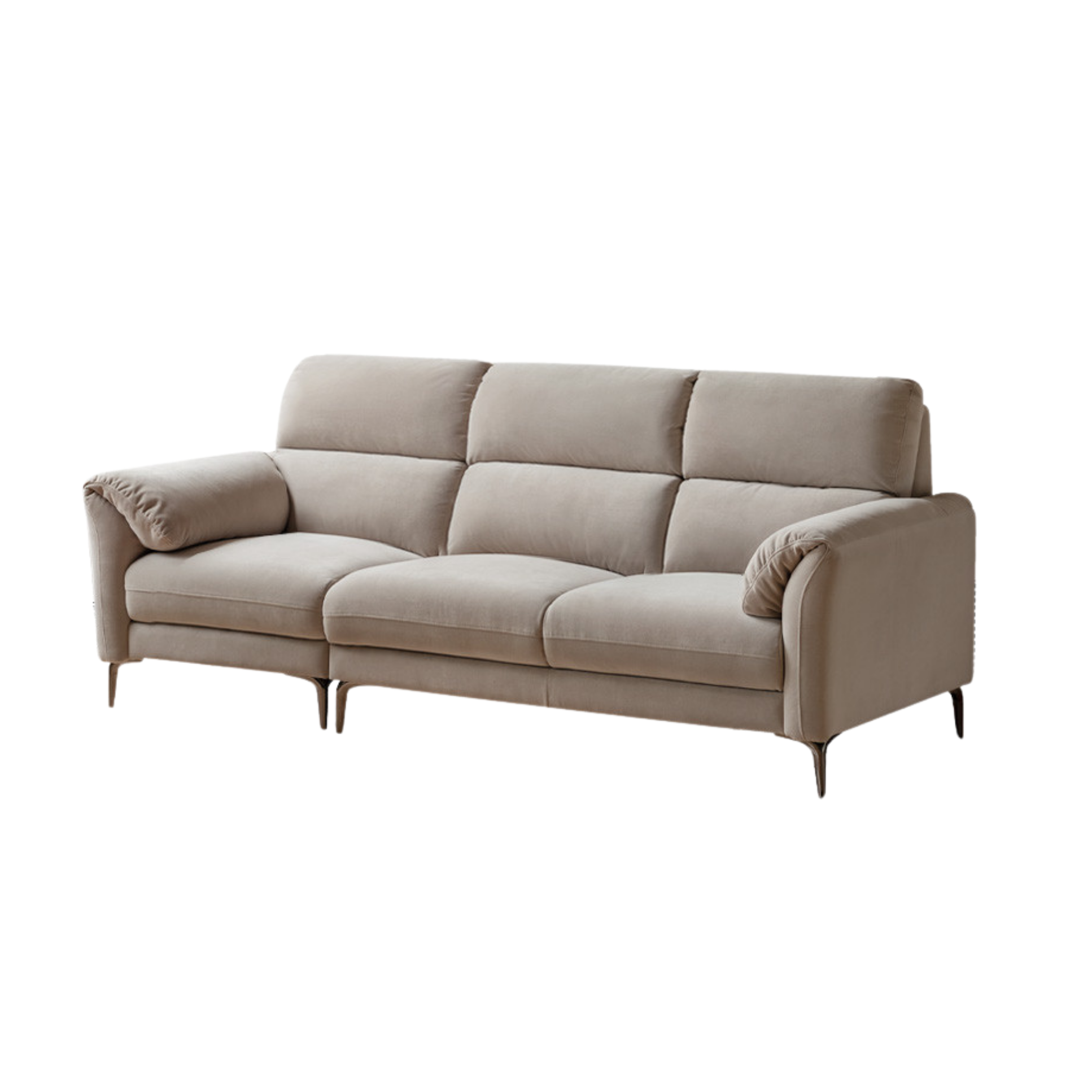 Wool Gray Flannel Fabric Sofa