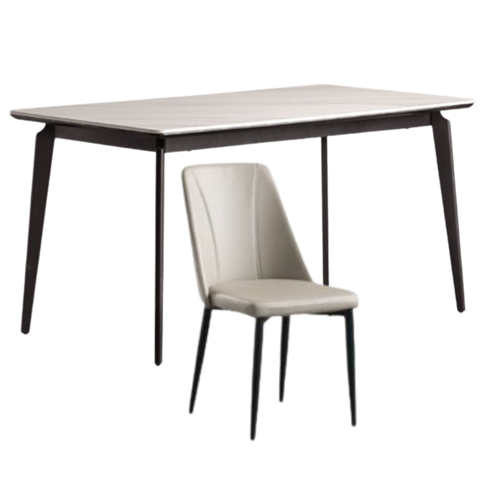 Solid Rubberwood Modern Minimalist Rock Board Dining Table