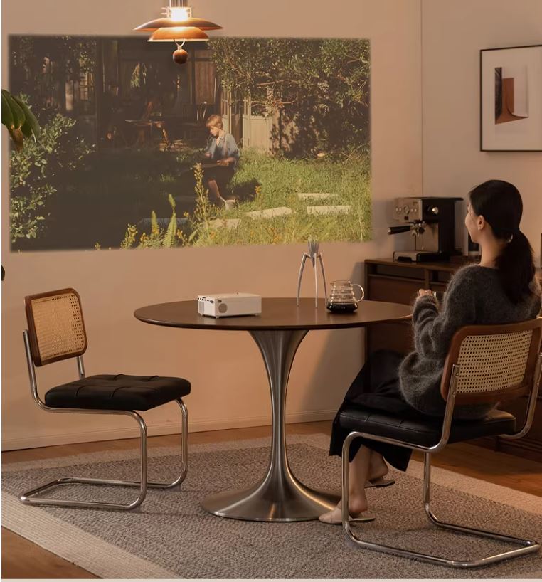 Black Walnut Solid Wood Dining Table Bauhaus Style