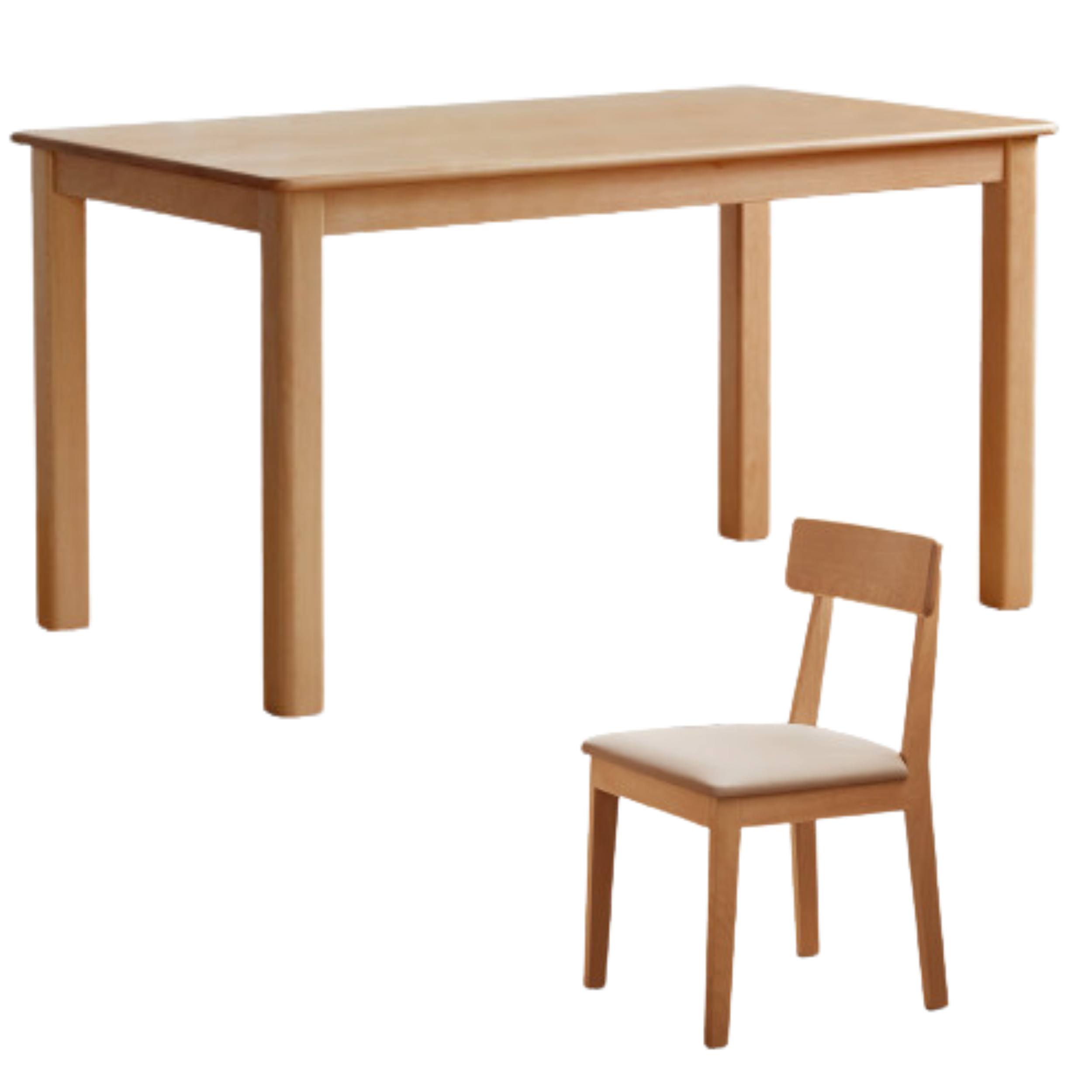 Beech solid wood modern simple dining table