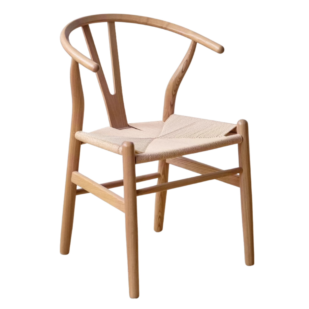 Ash solid wood Rope Wishbone Chair