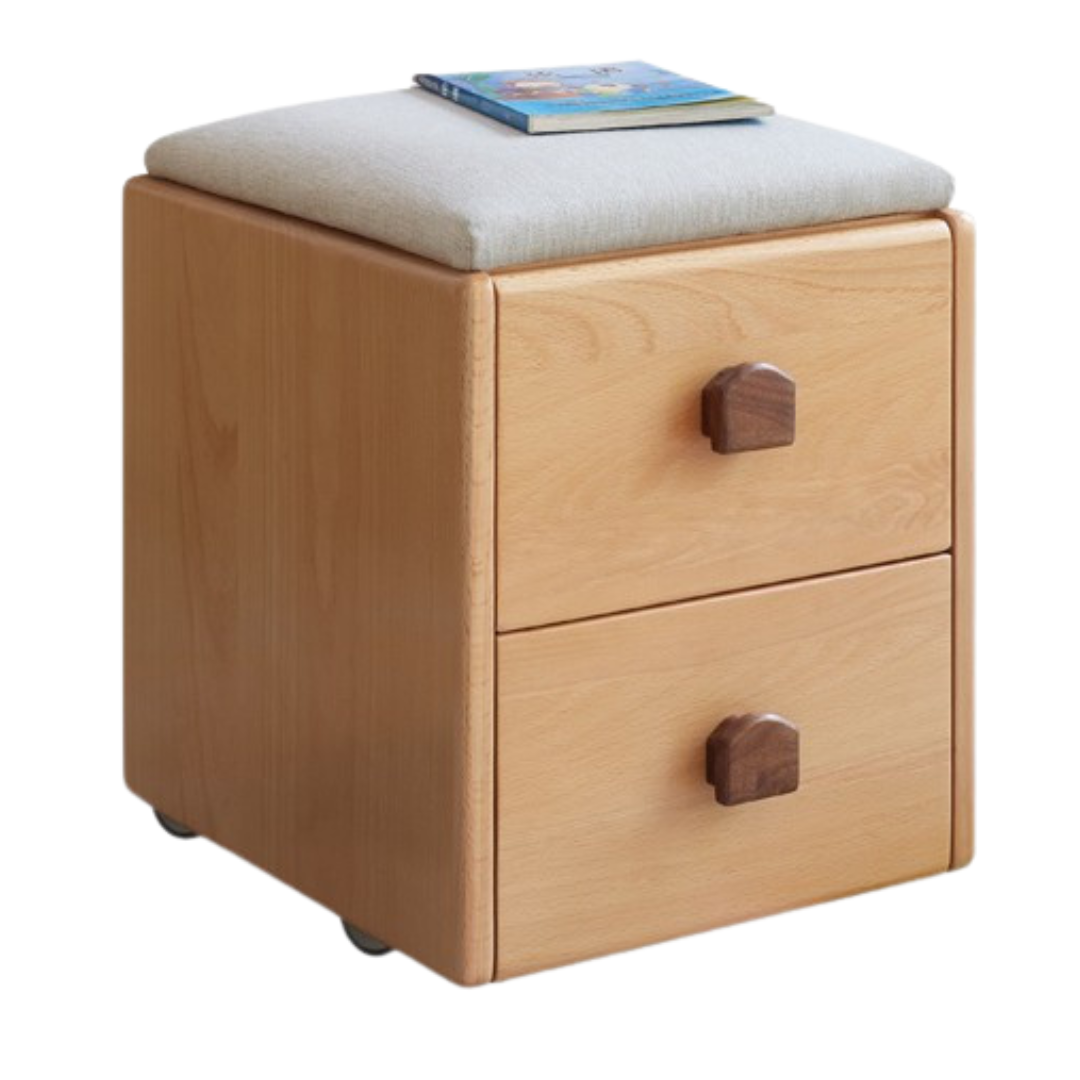 Beech Solid Wood Kids Storage Stool