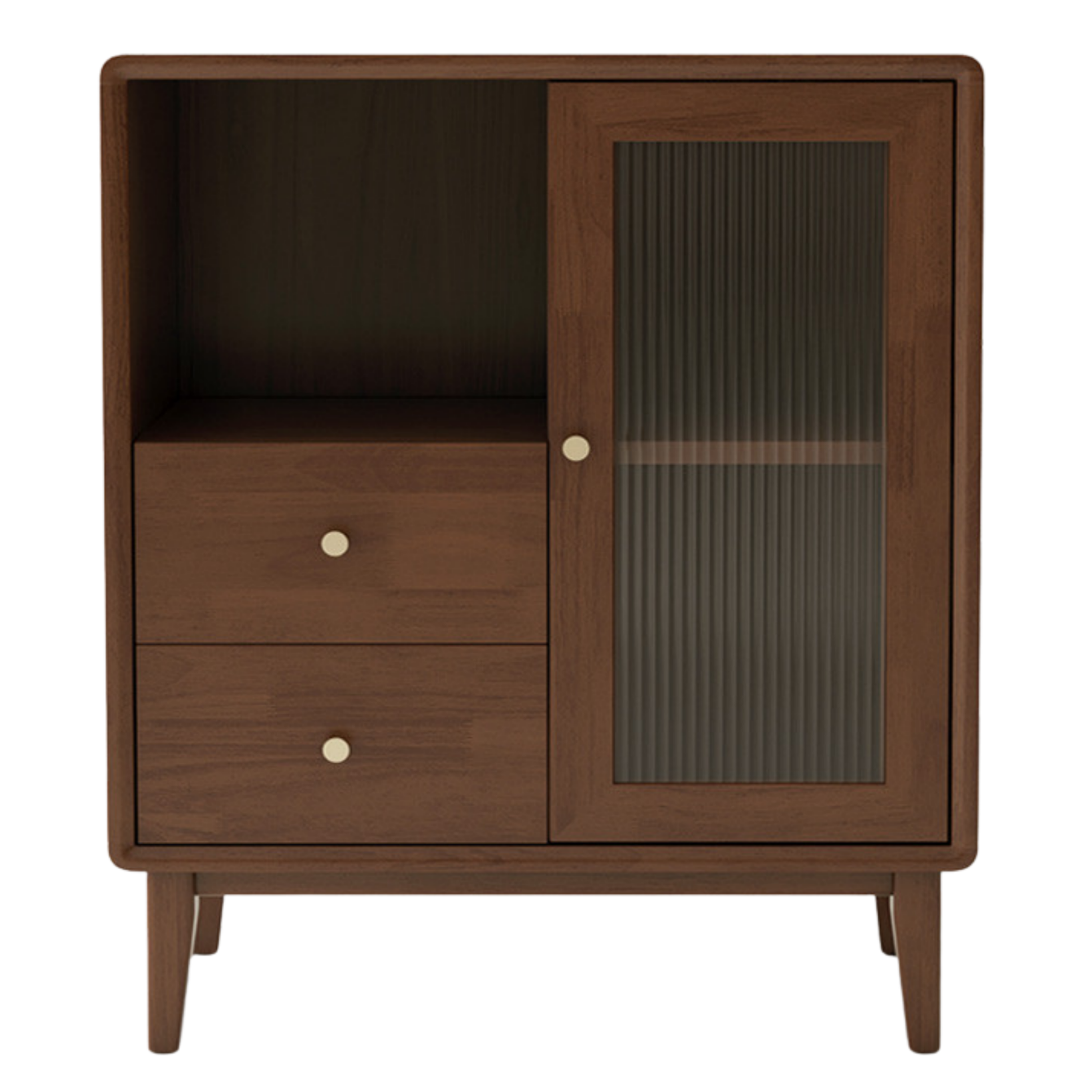 Oak Solid Wood, Solid Rubberwood Side Cabinet