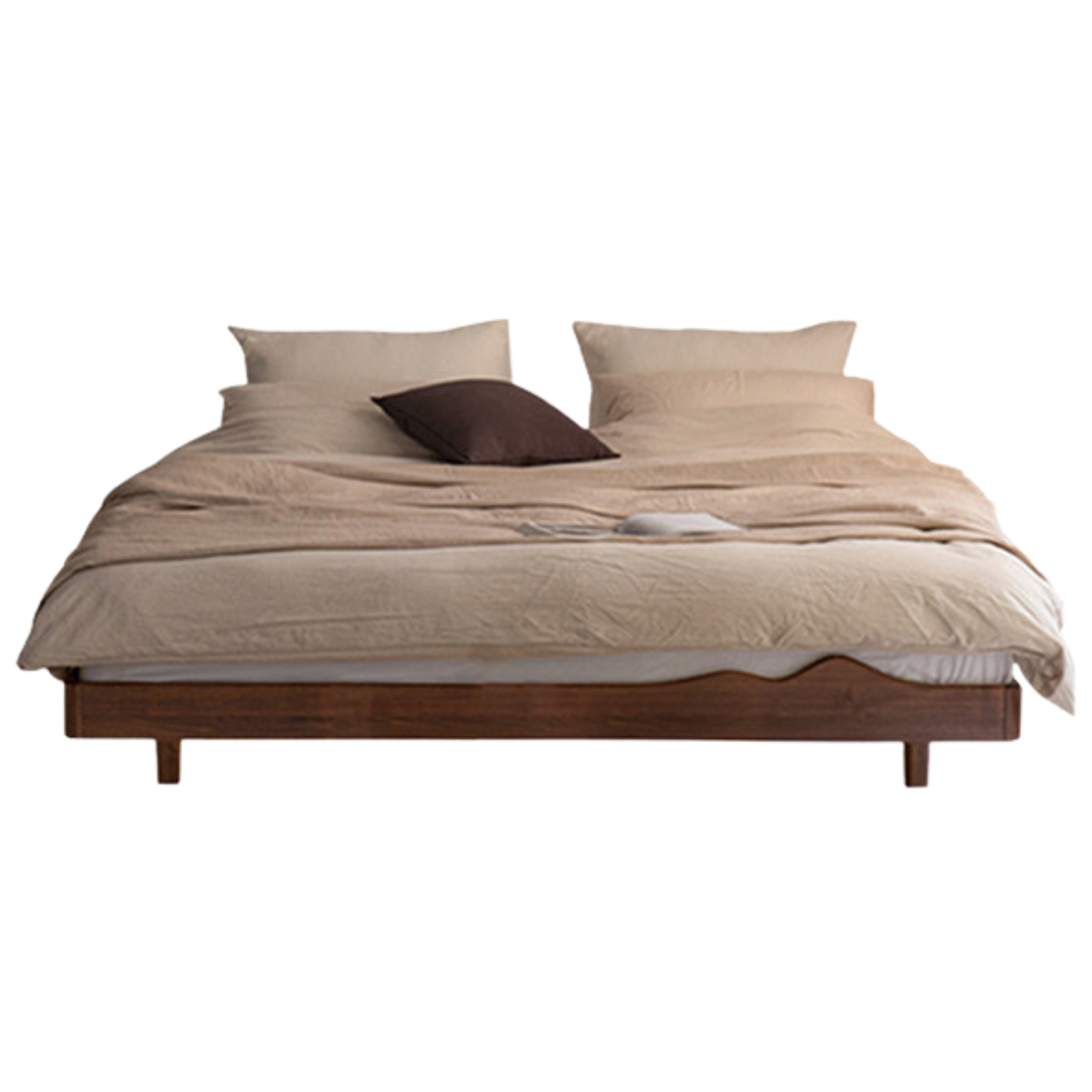 North American black walnut, Ash Solid Wood platform bed