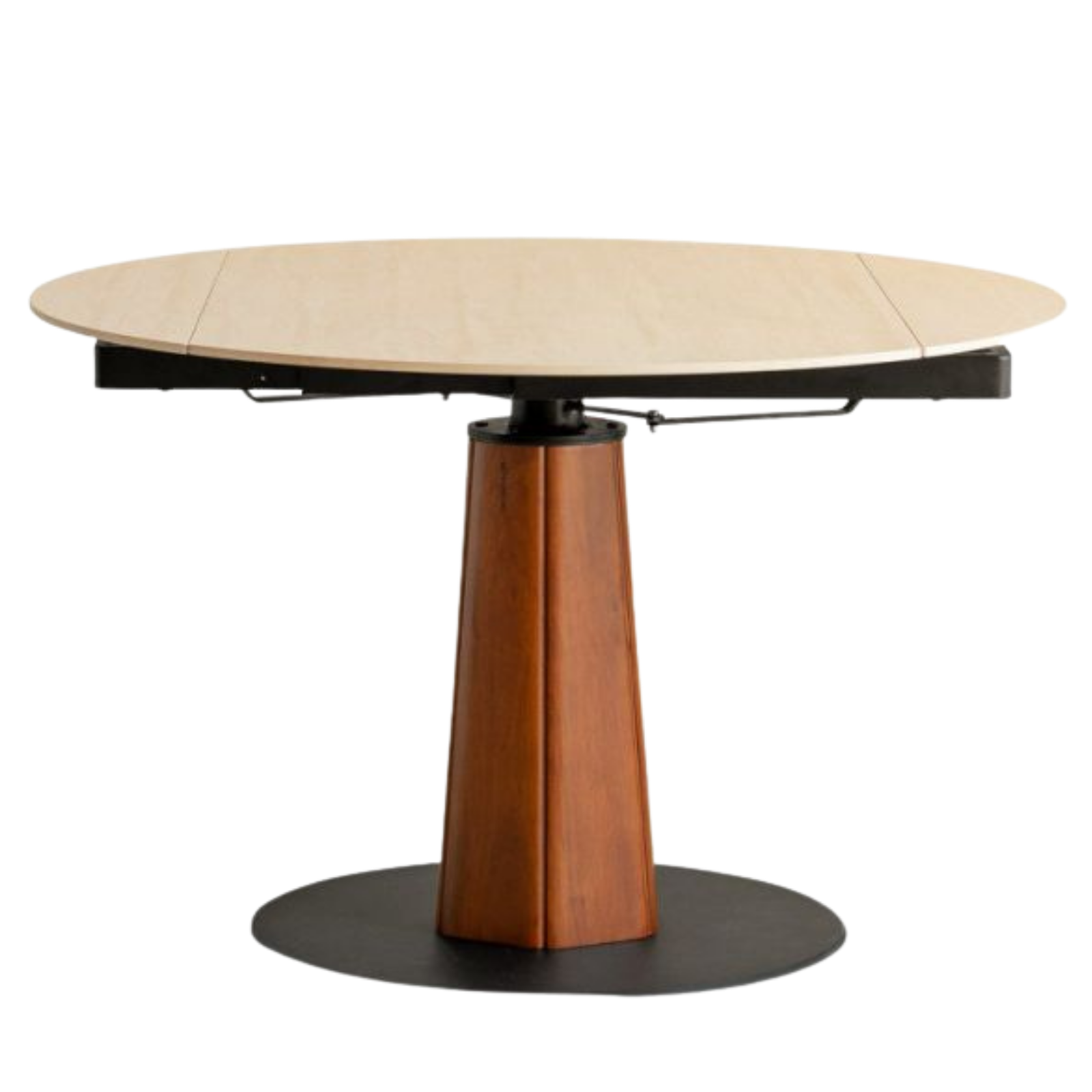 Tulipwood Solid Wood Rock Plate Round Table with Folding Feature