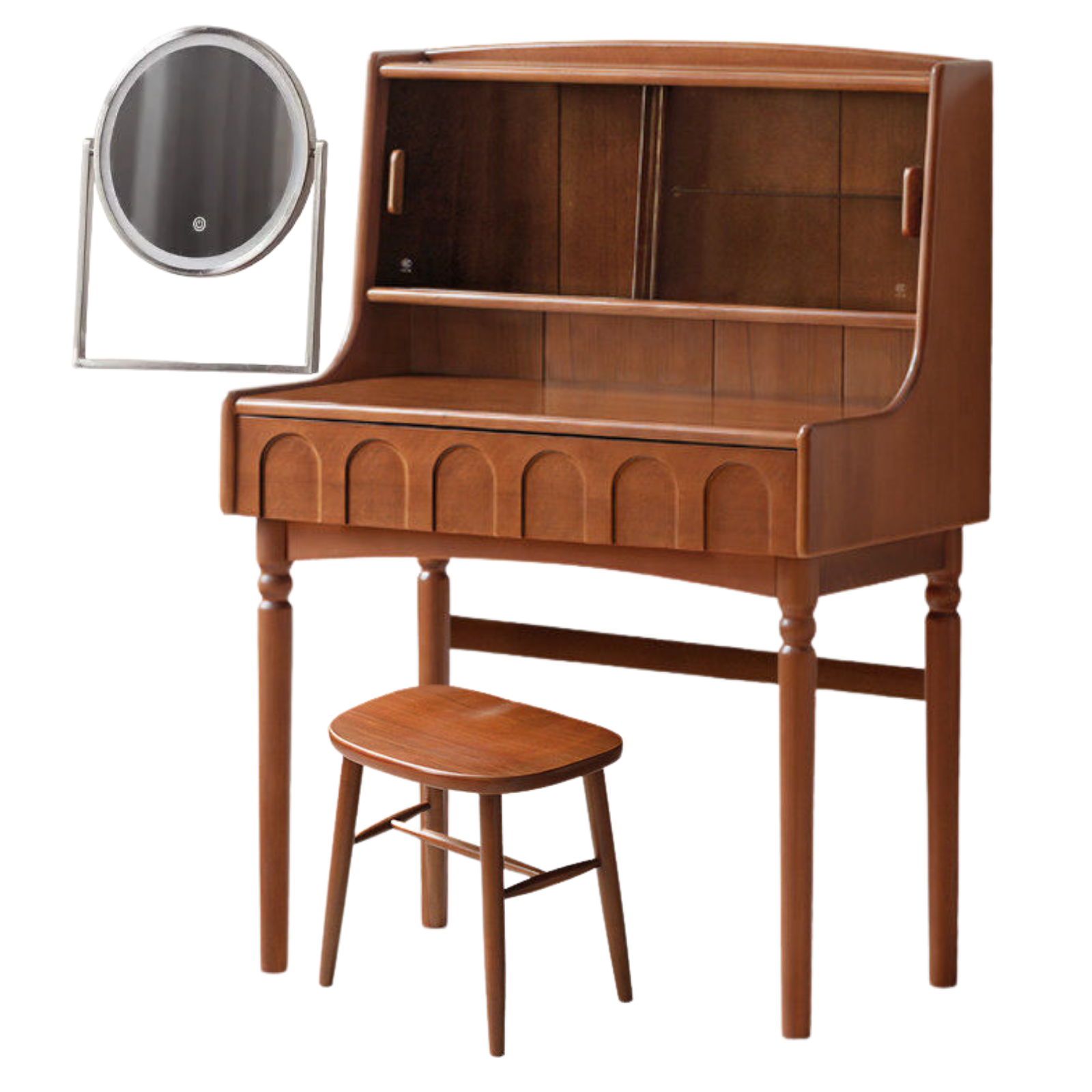 Poplar Solid Wood Multifunctional Vanity Table.