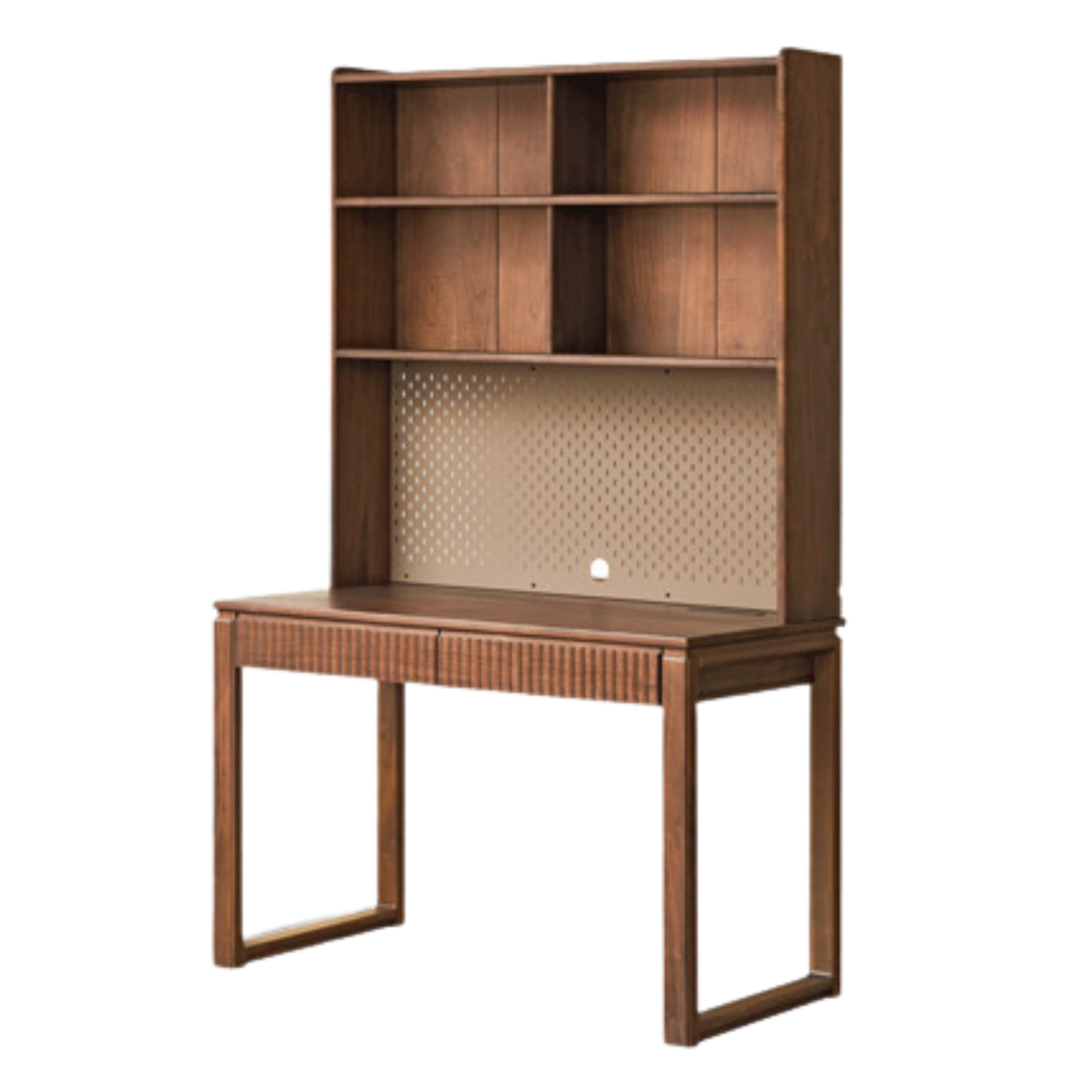 Black Walnut Solid Wood, Solid RubberWood Computer Desk