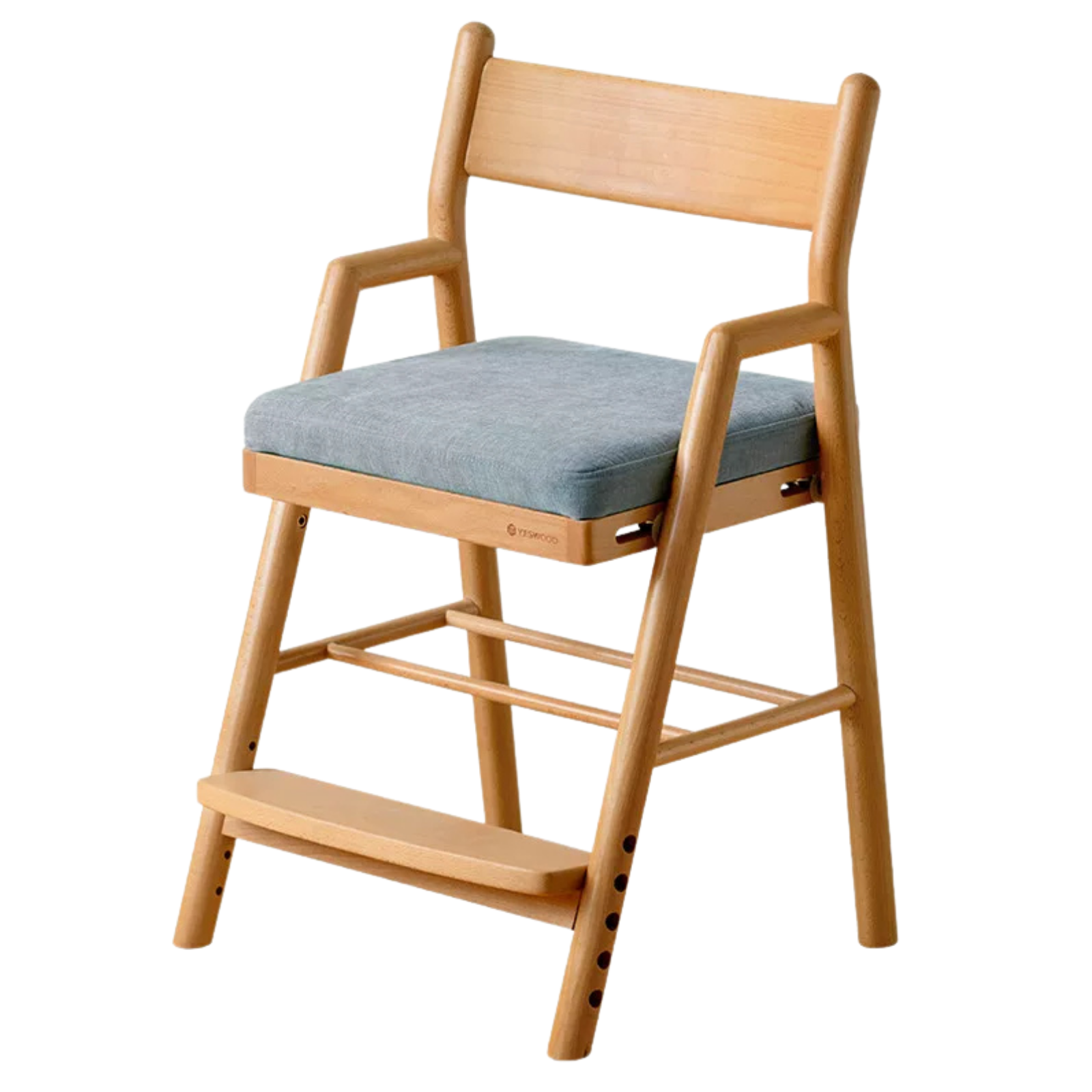 Oak, Beech Solid Wood Kids Chair Height-Adjustable