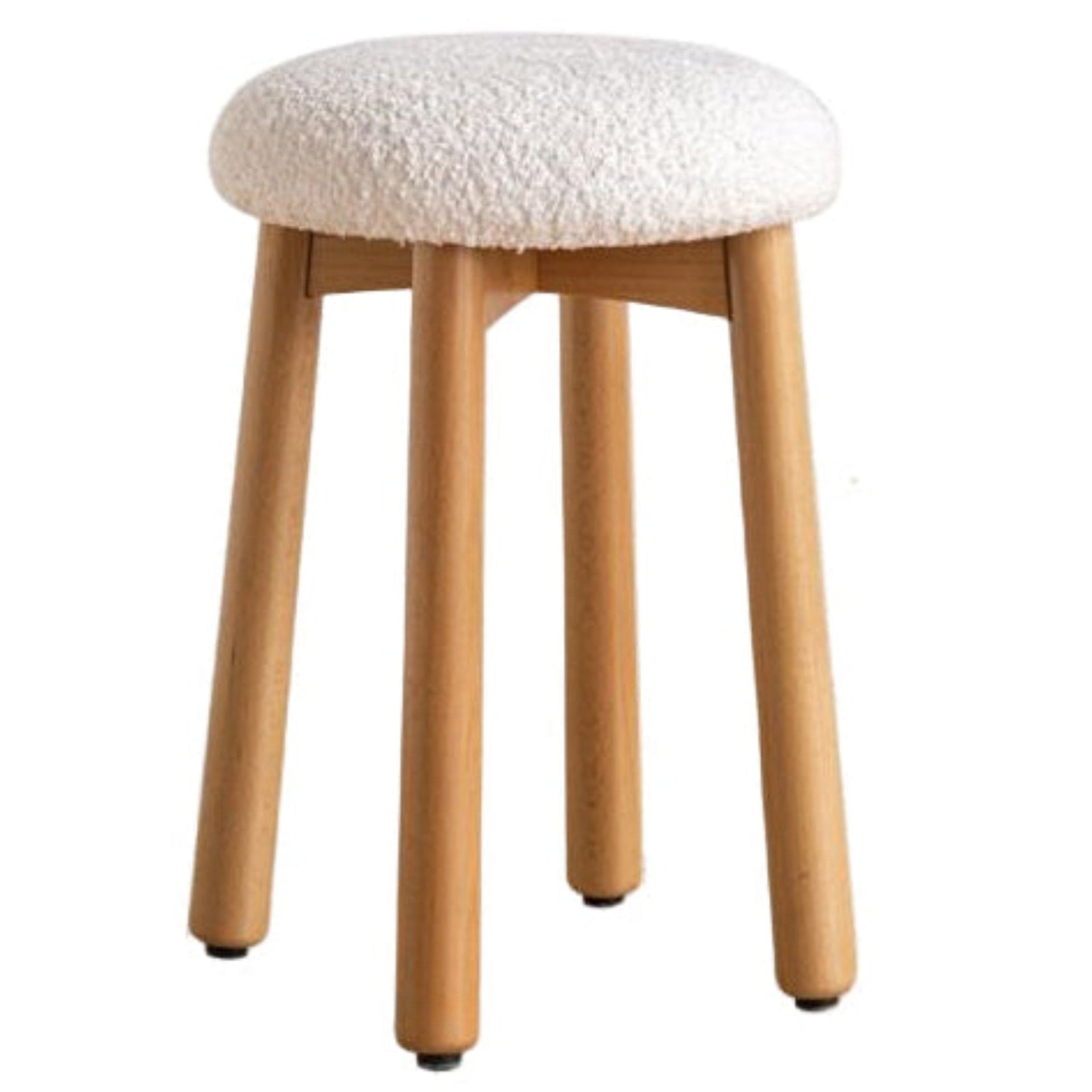 Solid Rubberwood Modern Soft Makeup Stool