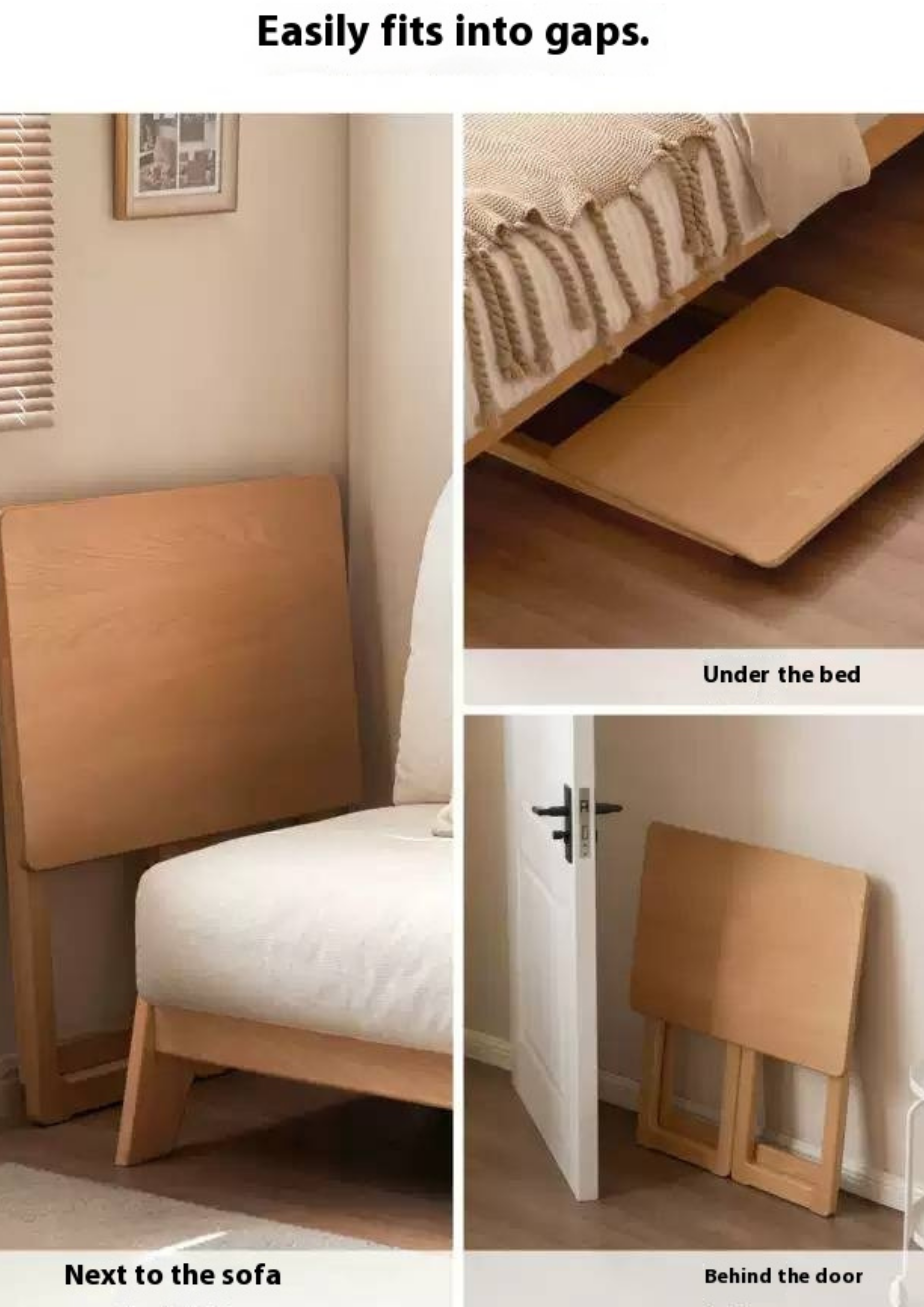 Beech Solid Wood Folding Study Table