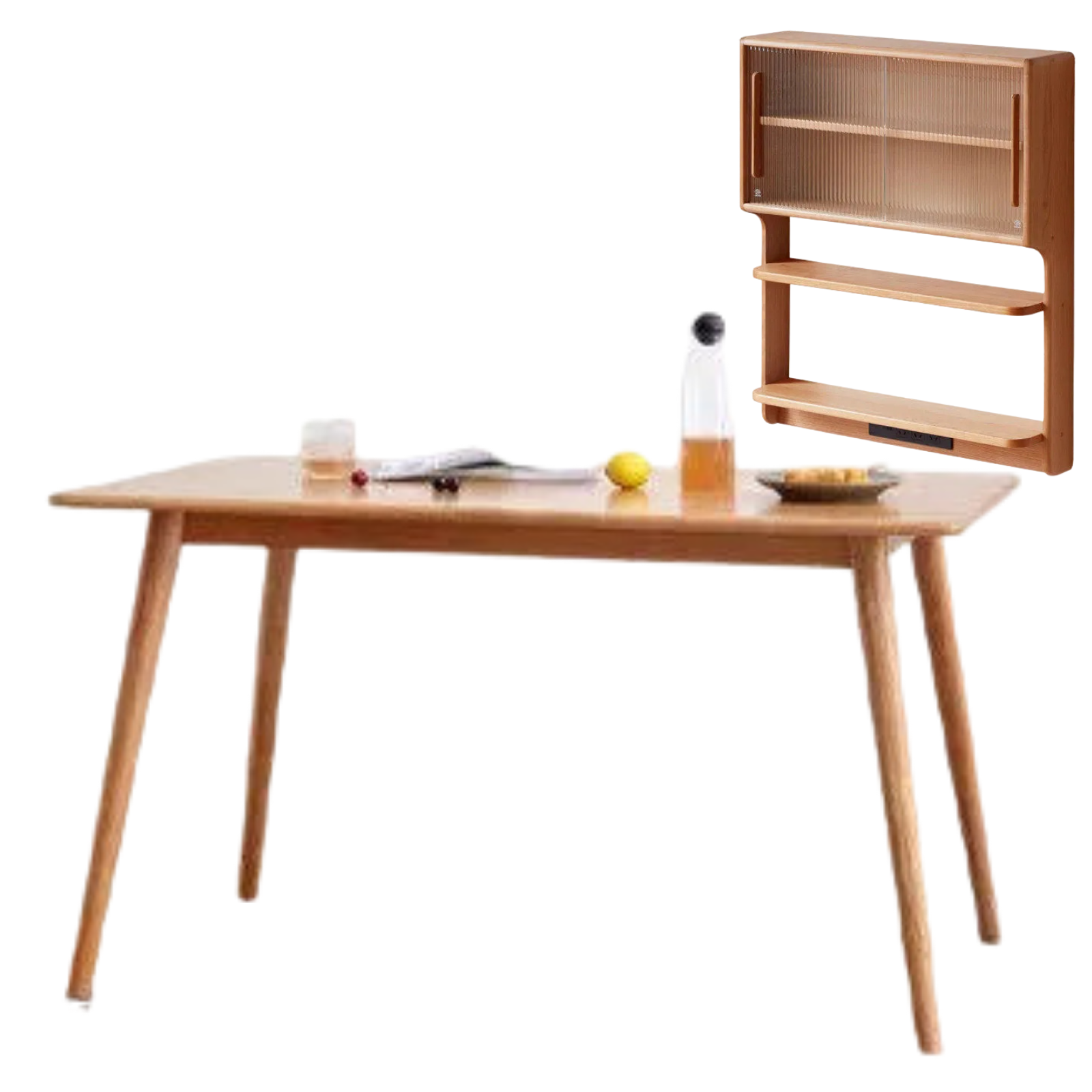 Oak, Beech, Cherry Wood Solid Wood Wall-Mounted Suspended Cabinet