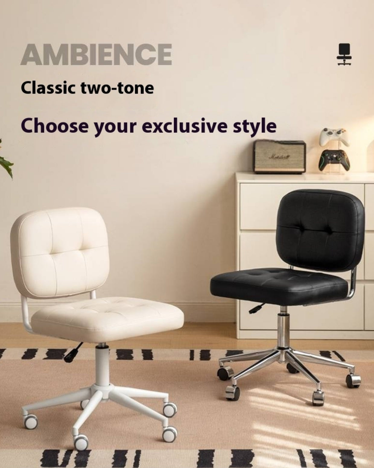 Fabric Modern Minimalist Makeup Stool