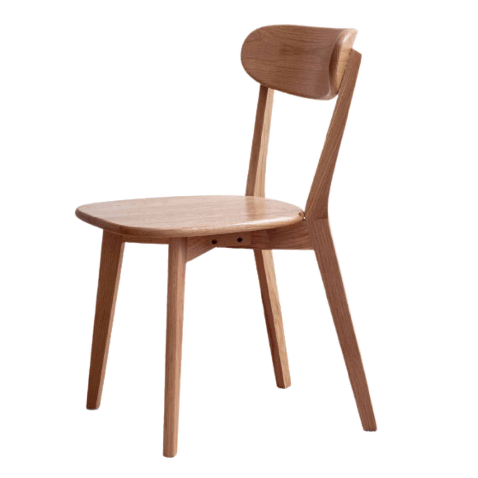 Oak, Cherry, Beech Solid Wood Curved Backrest Dining Chair