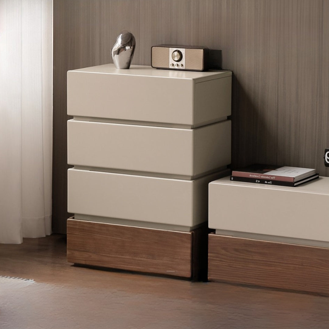Black Walnut Solid Wood Italian Light Luxury Side Cabinet