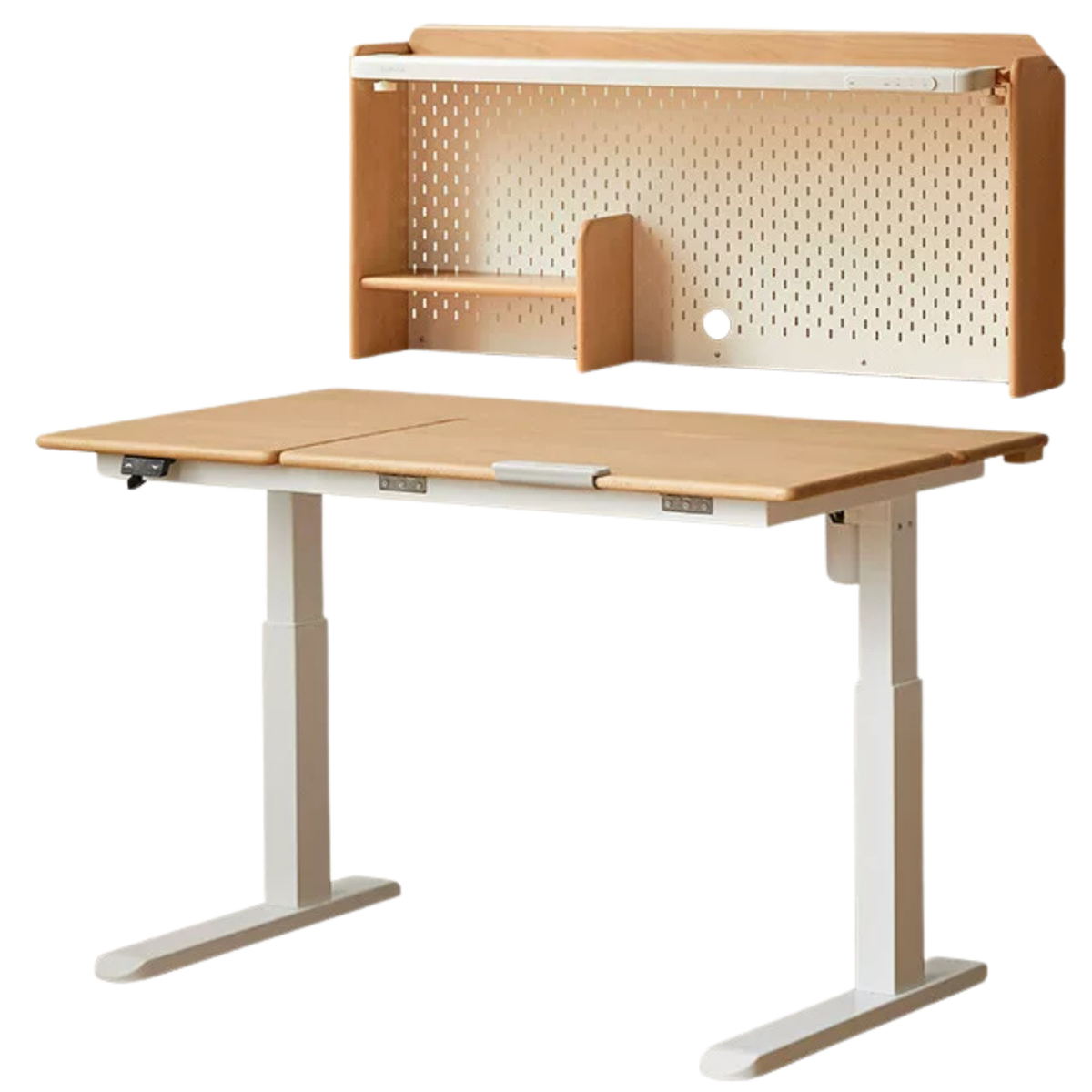 Beech Solid Wood Kids Electric Learning Desk