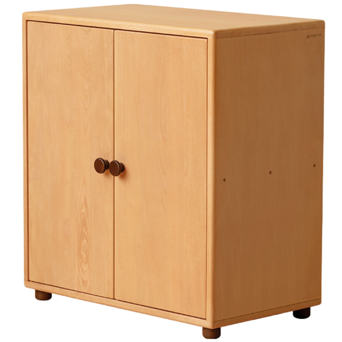 Beech, Solid Rubberwood Children's Bucket Cabinet