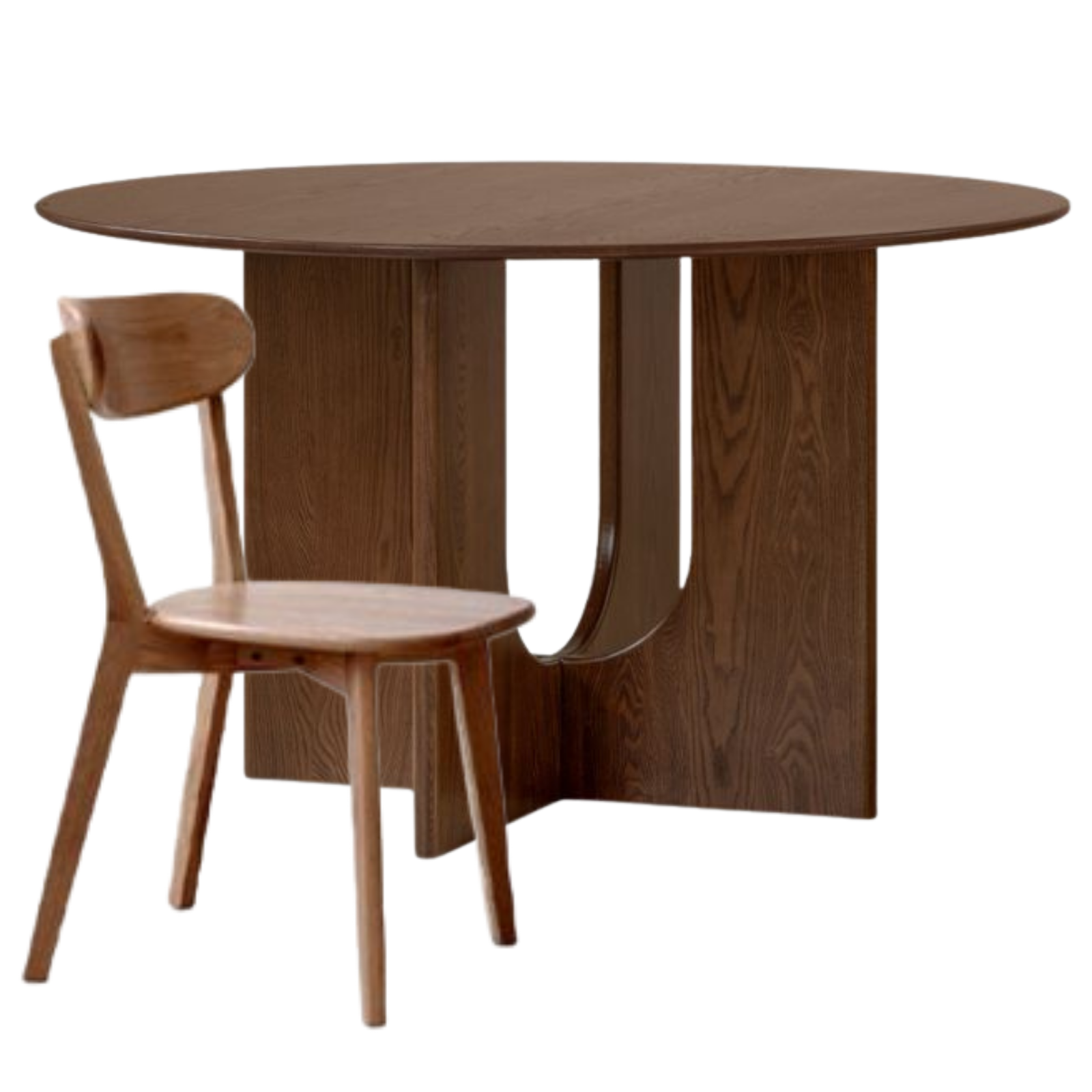 Ash Solid Wood Round Dining Table
