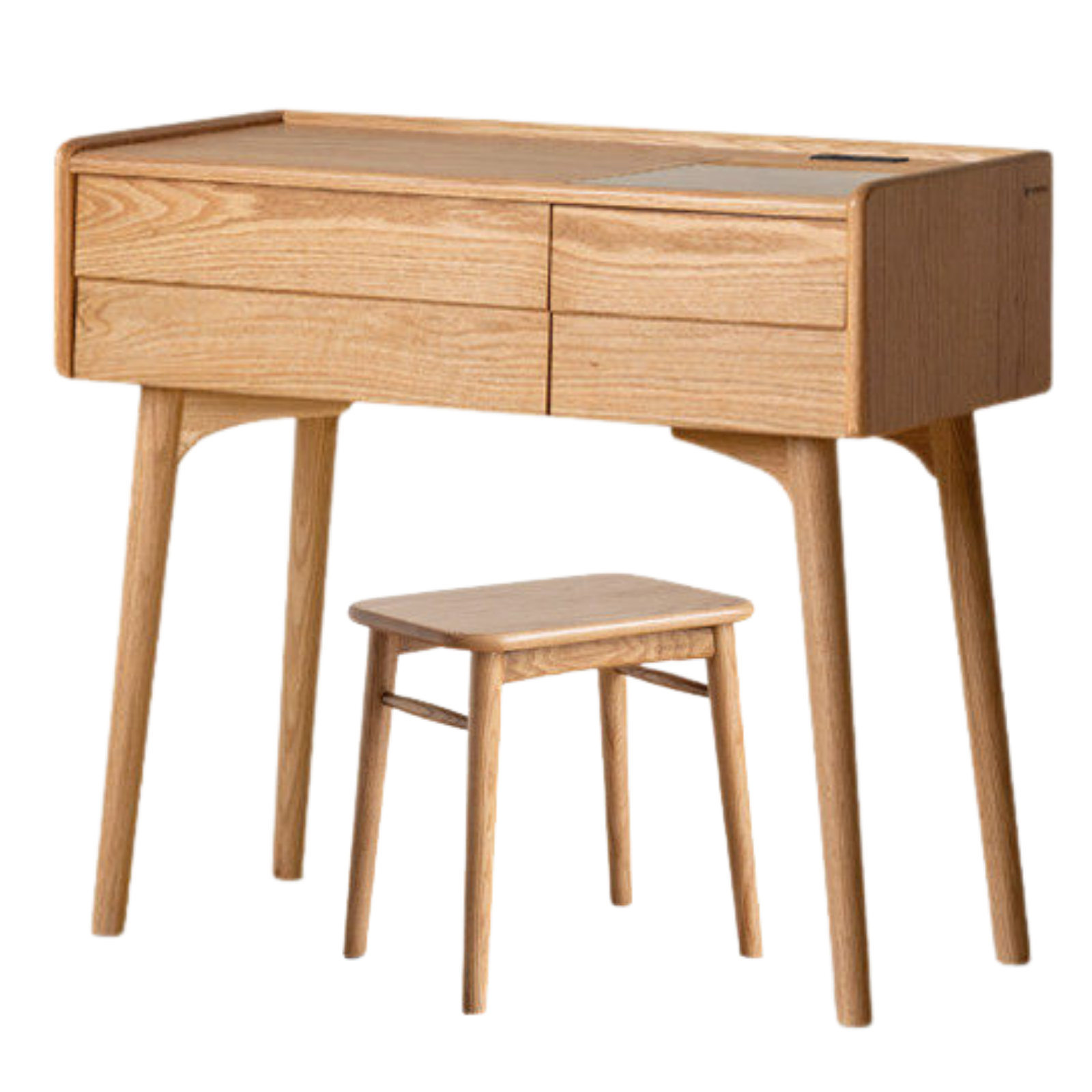 Oak Solid Wood Modern Minimalist Multifunctional Vanity Table